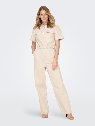 Tuta jumpsuit 'ANGIE' di ONLY in beige: frontale