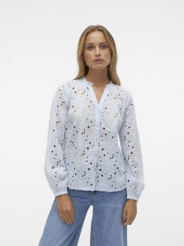 VERO MODA Blouse 'IDA' in Blauw: voorkant