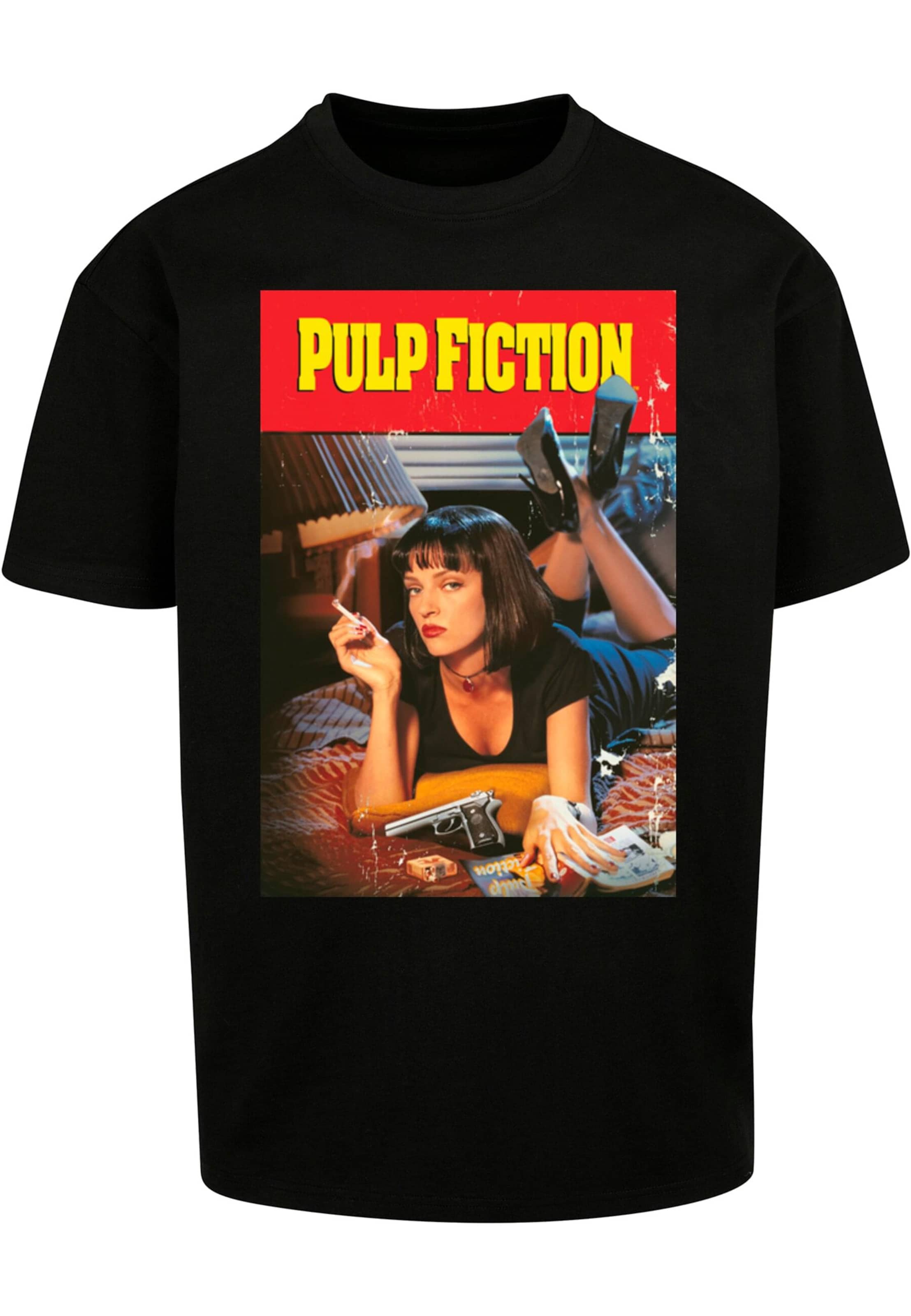 Maglietta 'Pulp Fiction Poster' di Merchcode in nero: frontale