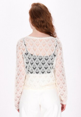 DreiMaster Vintage Gebreid vest 'Vintage' in Wit