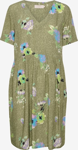 Cream Dress 'Rosina' in Green: front