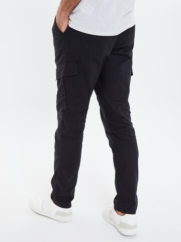 Threadbare Flared Cargo Pants 'Gordon' in Black