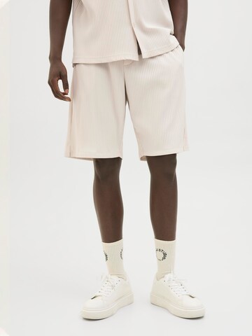 JACK & JONES Regular Pants in Beige: front