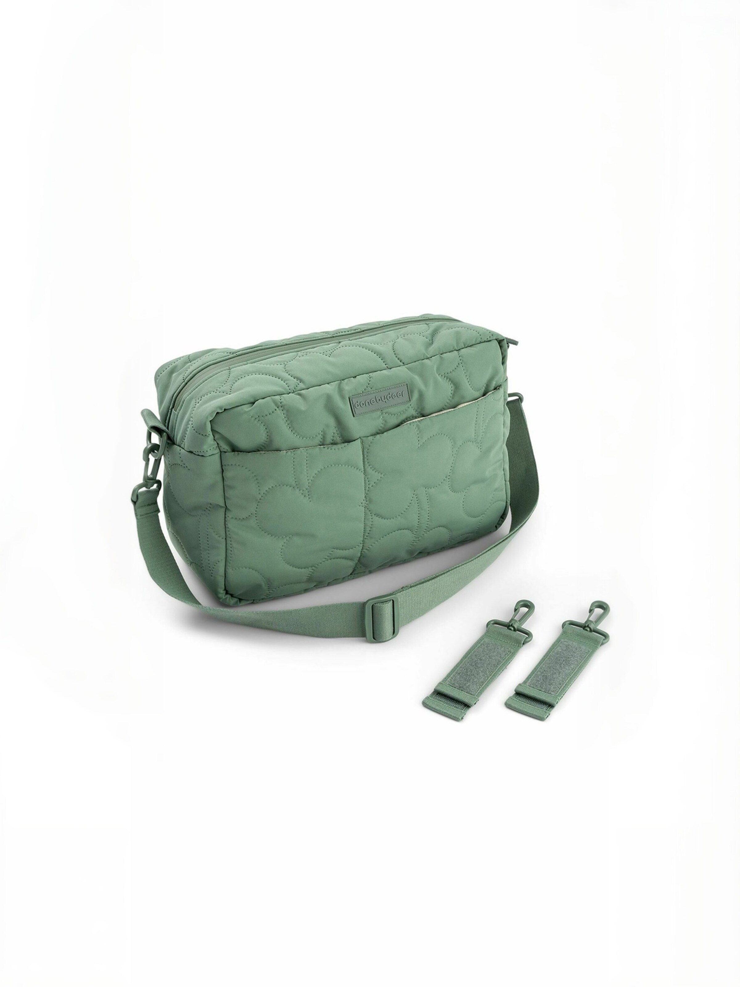 Done by Deer - Mala ' Quilted ' em verde: frente