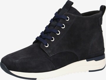 CAPRICE Lace-Up Ankle Boots in Blue: front