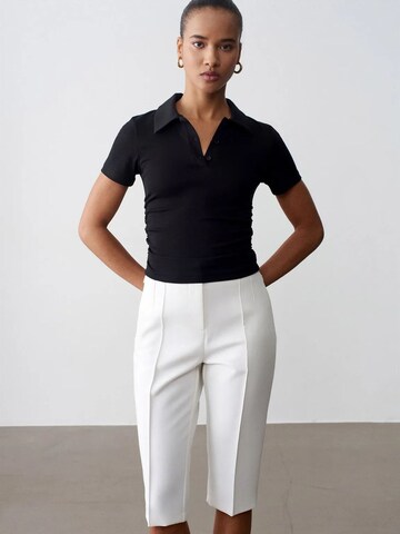 Dilvin Slim fit Trousers with creases 'Shorts' in White
