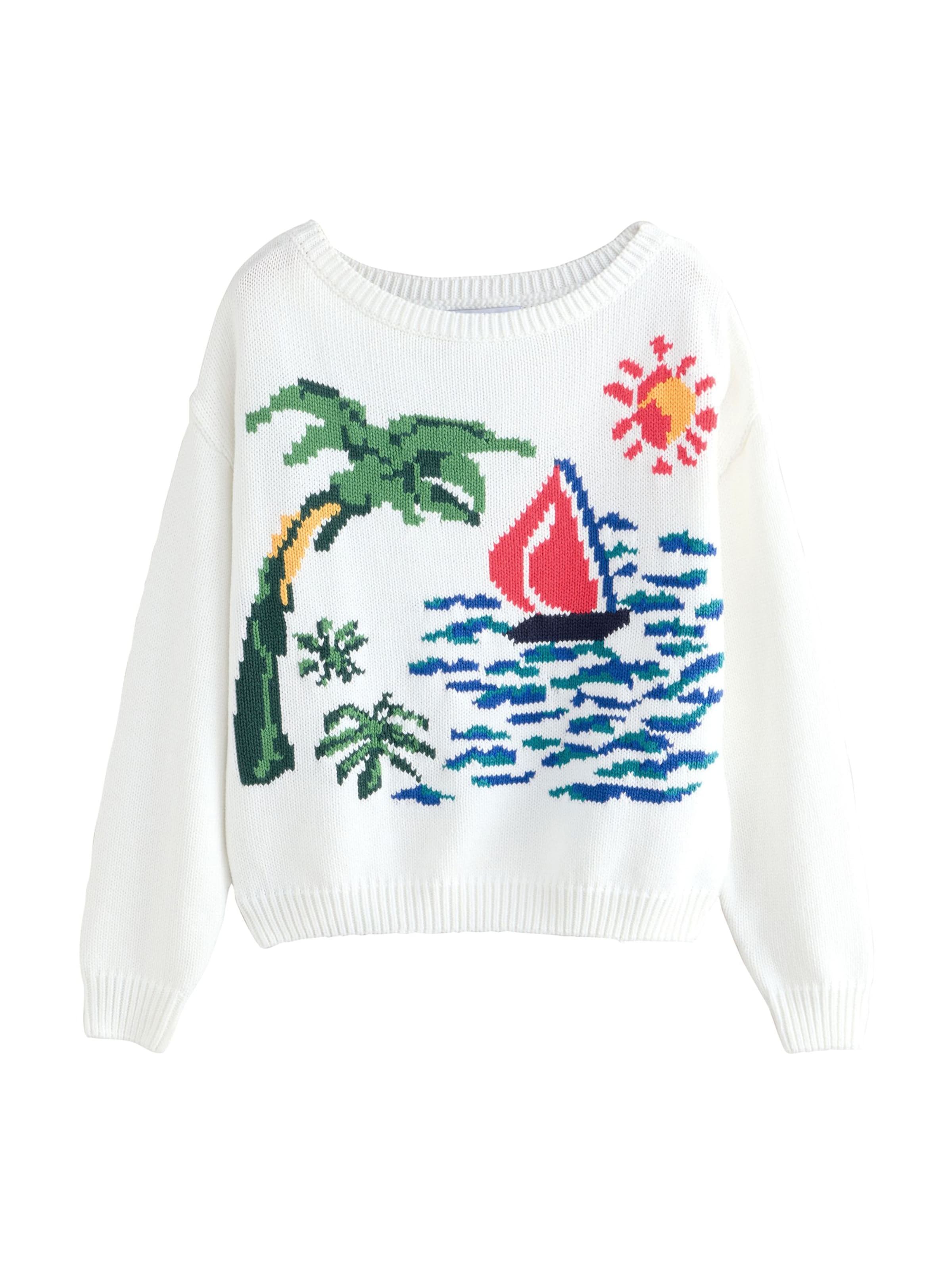 Pullover Next di colore blu scuro / verde / rosa / bianco, Visualizzazione prodotti