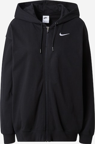 Nike Sportswear Sweat jacket in Black: front