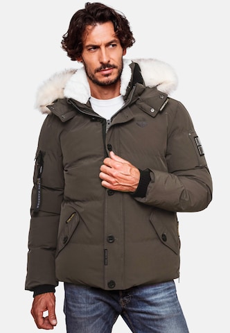 STONE HARBOUR Зимняя куртка 'Halvaar' в Серый: спереди