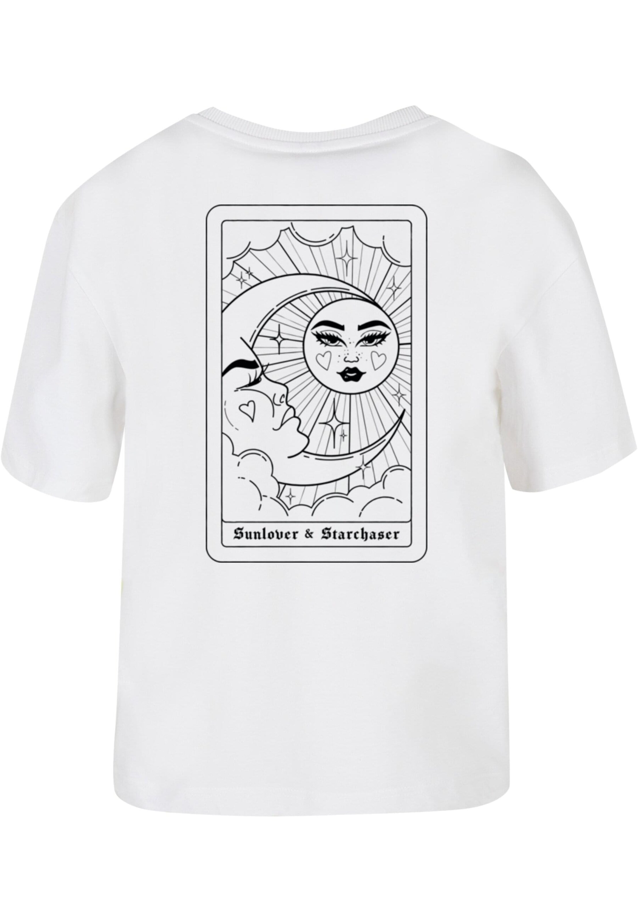 Miss Tee T-shirt 'Sunlover Starchaser' i vit
