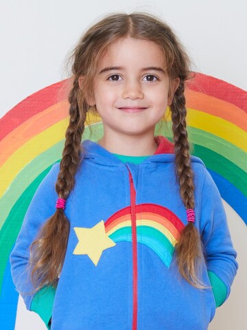 Toby Tiger Zip-Up Hoodie 'Sternschnuppen' in Blue