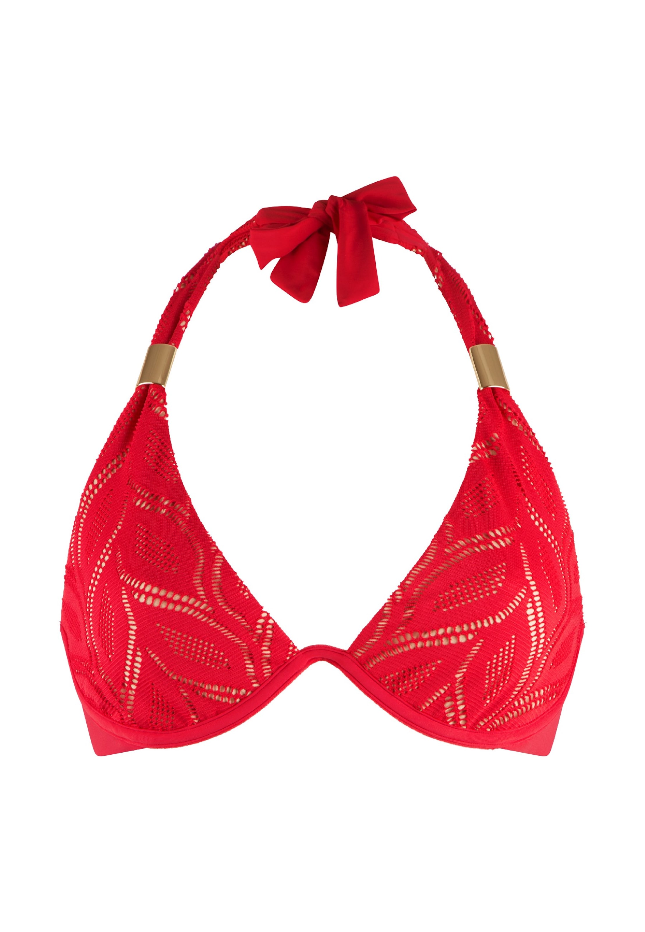 LingaDore - Triángulo Top de bikini en rojo: frente