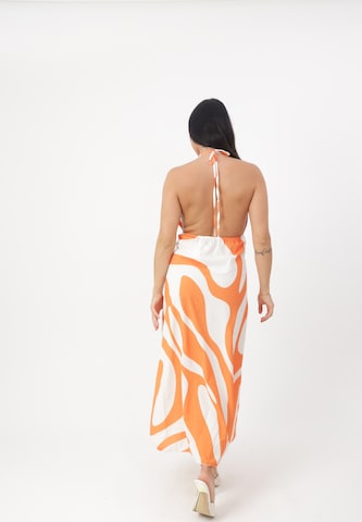 Elara Kjole i orange