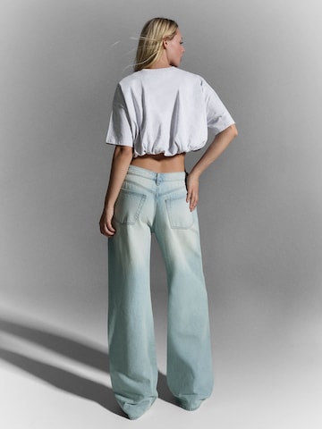 Bershka Baggy Farmer - kék