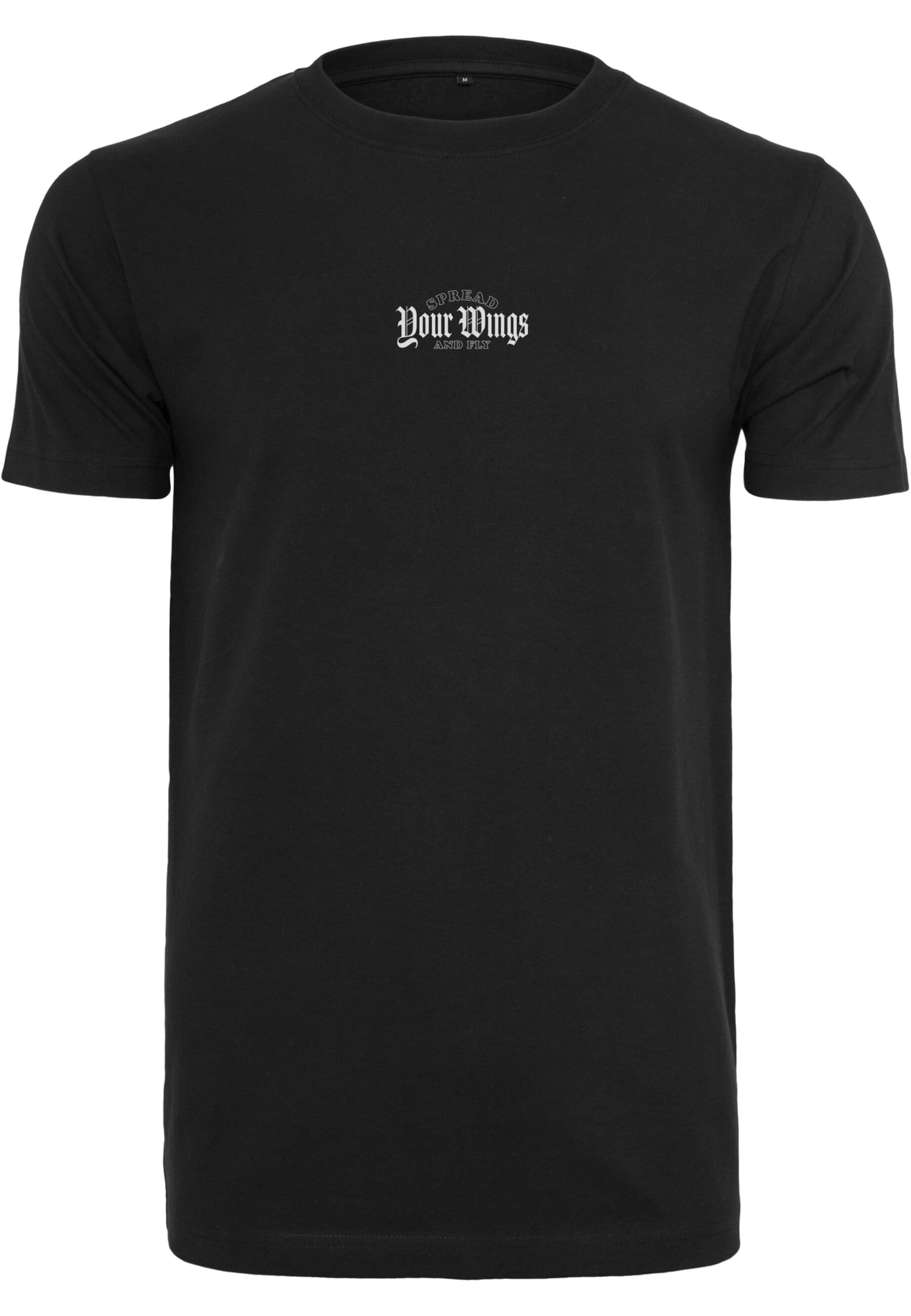 Mister Tee Shirt 'Spread Your Wings And Fly' in Black: front
