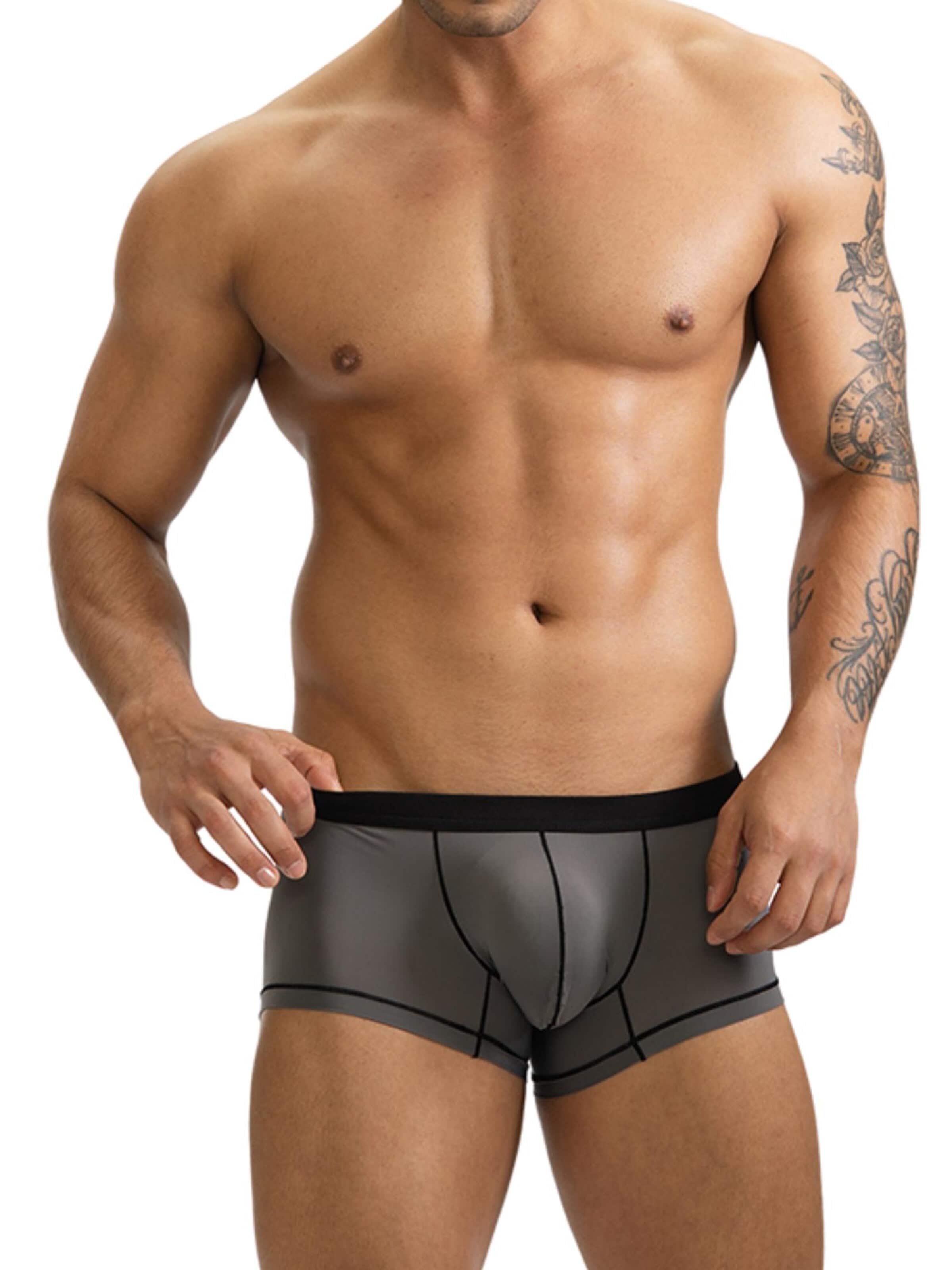BIMONI Boxer shorts 'Dünn' in Grey: front