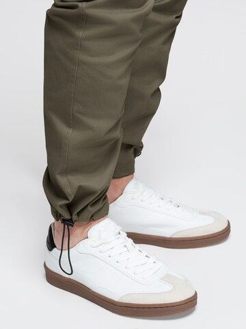 Regular Pantalon cargo Ombre en vert