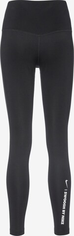 NIKE Skinny Sporthose 'One' in Schwarz