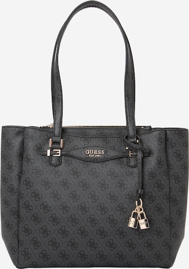 Rankinė ant peties 'KATYA MULTI COMP TOTE' iš GUESS, spalva – tamsiai ruda / tamsiai pilka, Prekių apžvalga