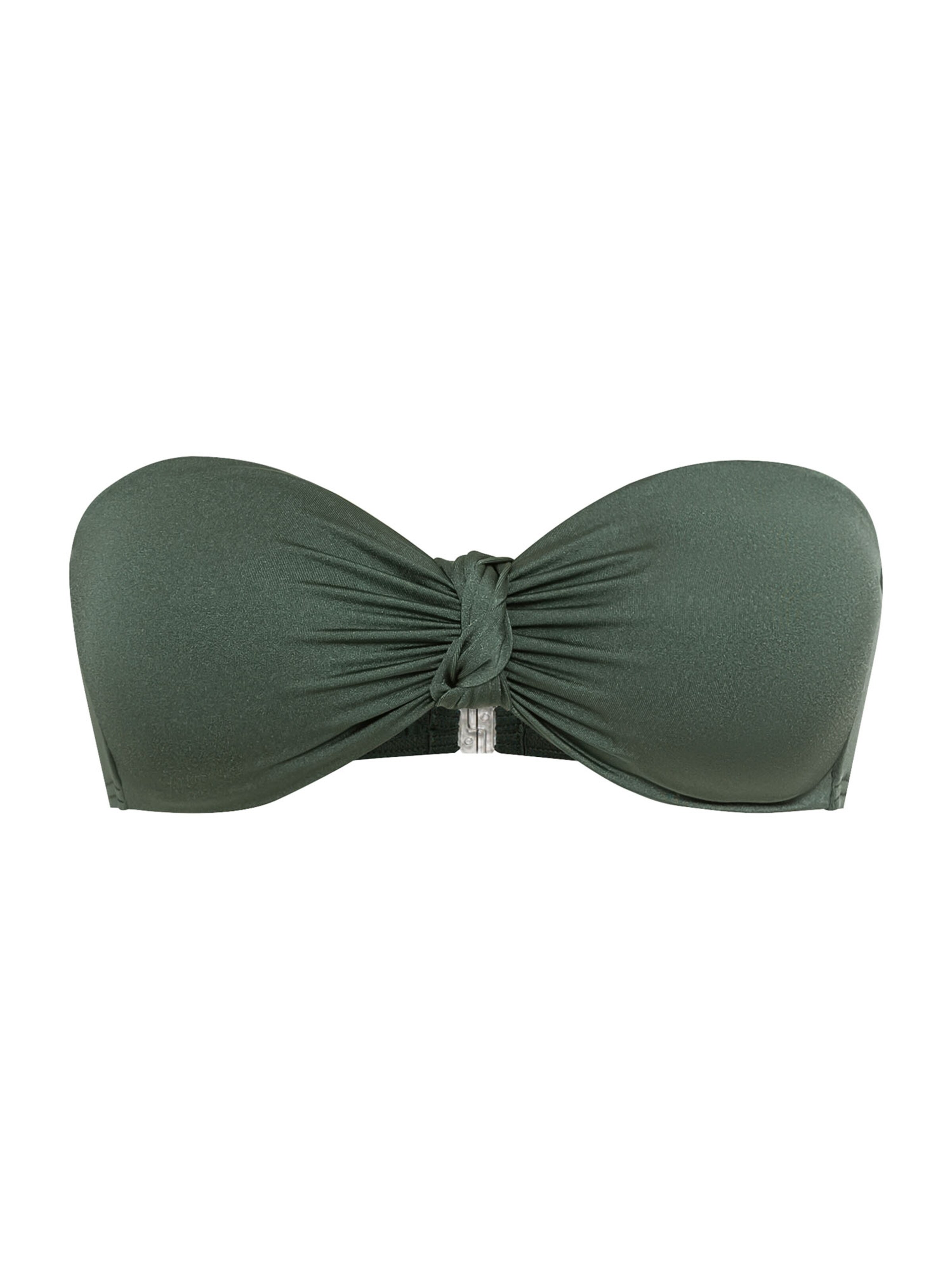 LSCN by LASCANA Bandeau Bikini zgornji del 'Nele' | zelena barva: sprednja stran