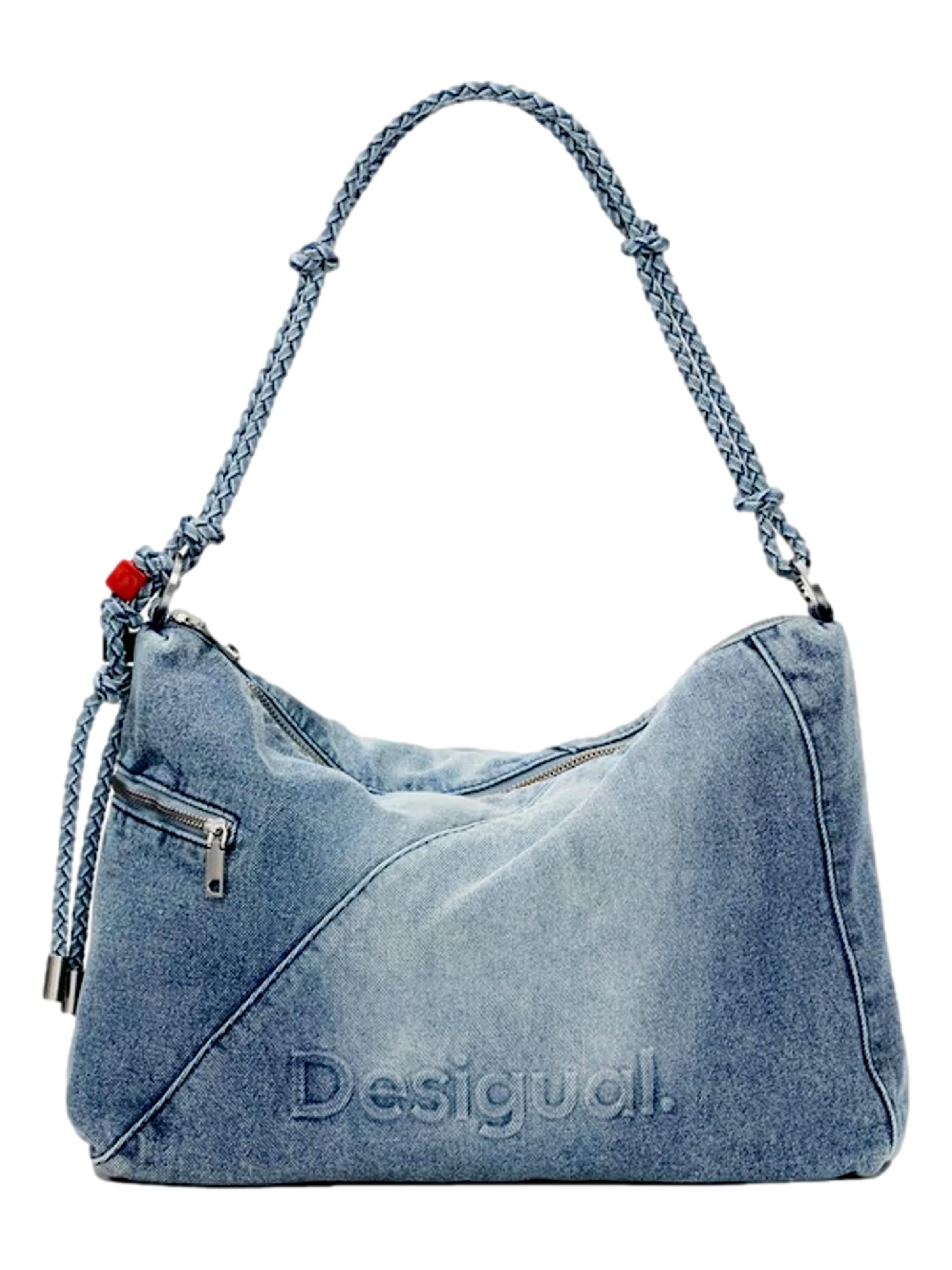 Sacs à main 'Half Logo Denim' Desigual en bleu : devant