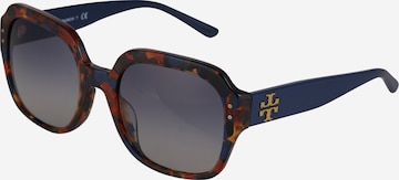 Tory Burch Zonnebril in Blauw: voorkant