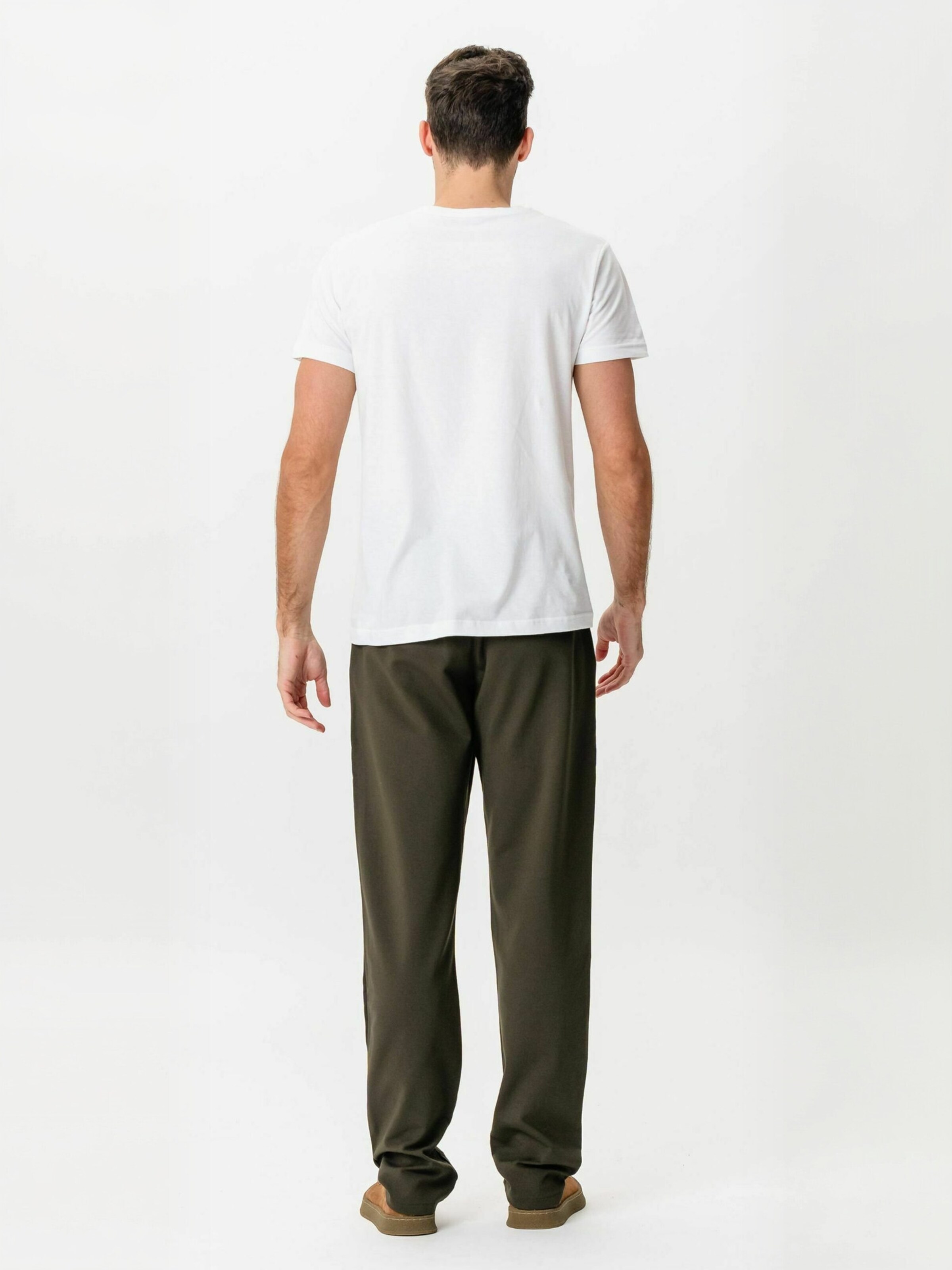 TEESHOPPEN - regular Pantalón ' Wide ' en verde