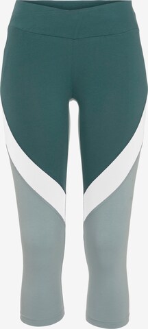 LASCANA ACTIVE Skinny Workout Pants in Green: front