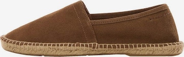MANGO MAN Classic Flats in Brown: front
