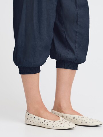 Effilé Pantalon ' PZJILL LINEN ' PULZ Jeans en bleu