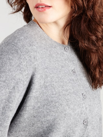 PIECES Curve Knit Cardigan 'PCMALOU' in Grey