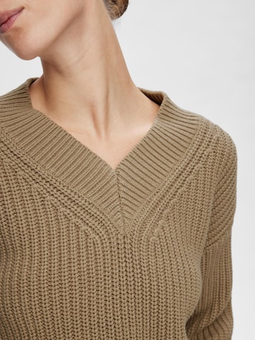SELECTED FEMME Pullover 'Selma' in Braun