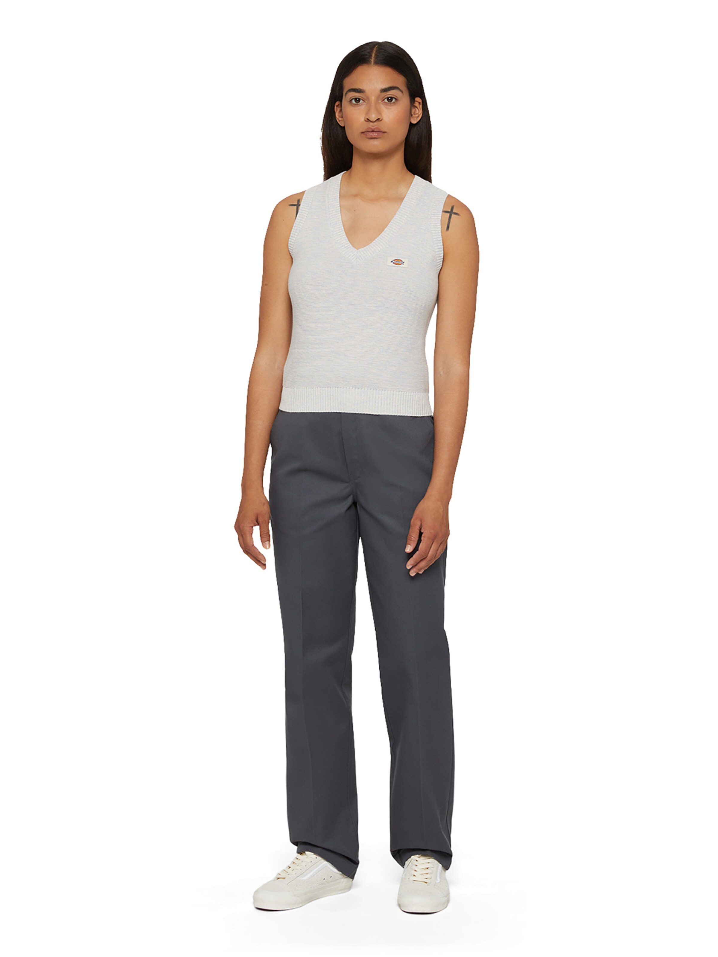 DICKIES Szabványos Ráncos nadrág '874' - szürke