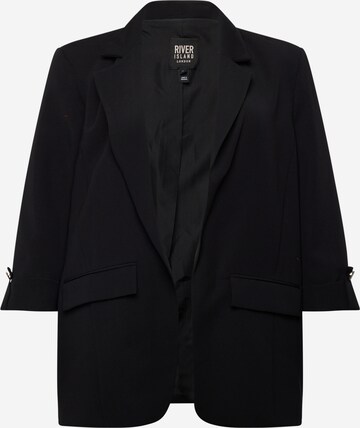 River Island Plus Blazer | črna barva: sprednja stran