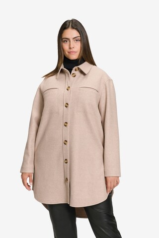 Ulla Popken Between-Season Jacket in Beige: front