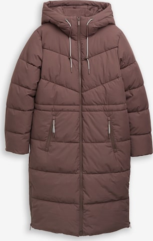 TOM TAILOR DENIM Wintermantel in Bruin: voorkant