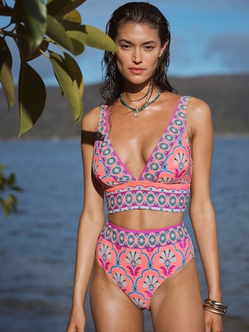 Triangle Hauts de bikini love & roses en rose