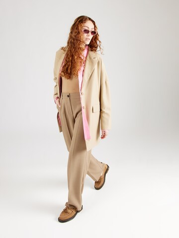 Wide Leg Pantalon à pince 'Gale' modström en beige