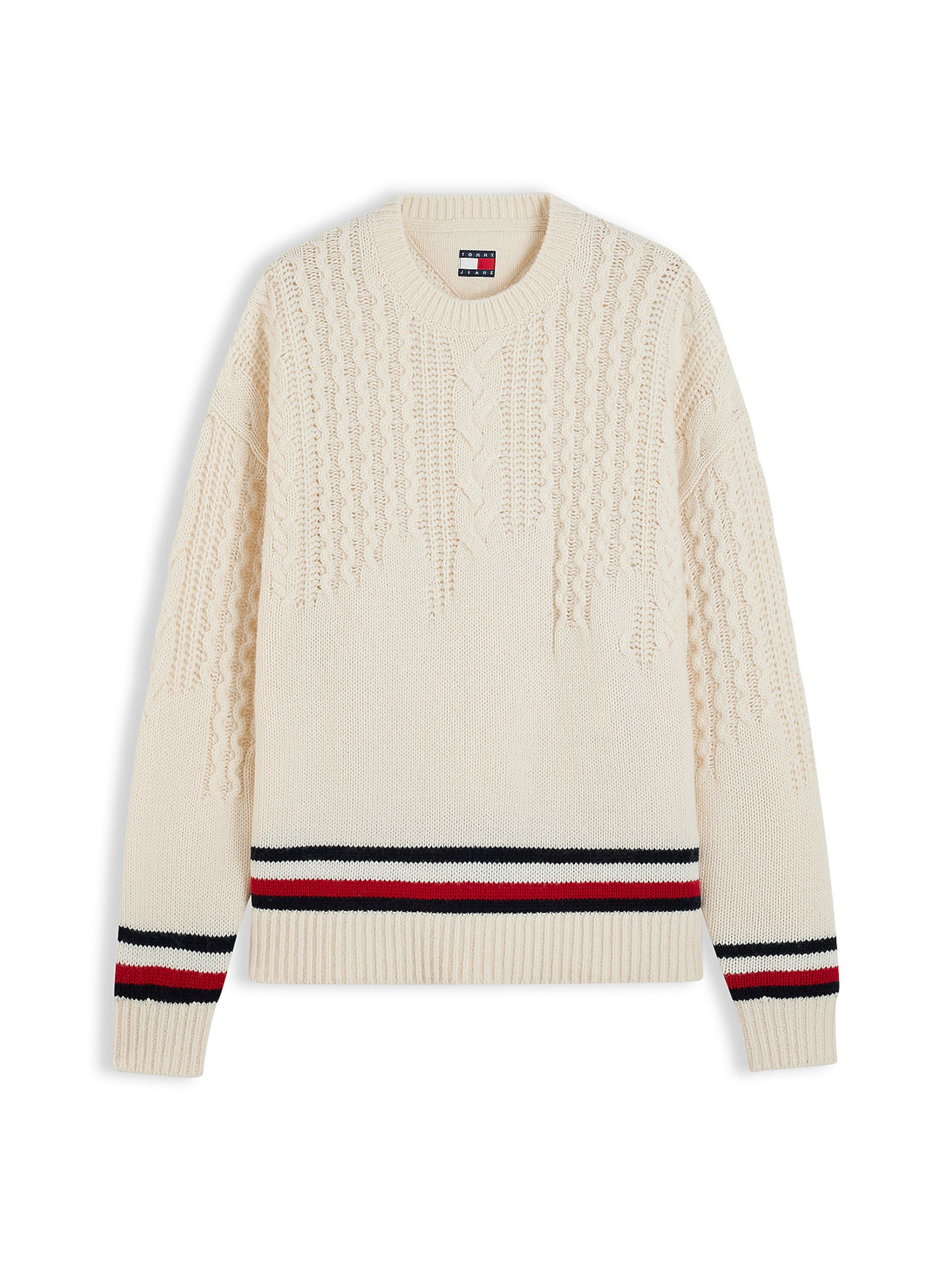 Tommy Jeans Tröja i beige: framsida