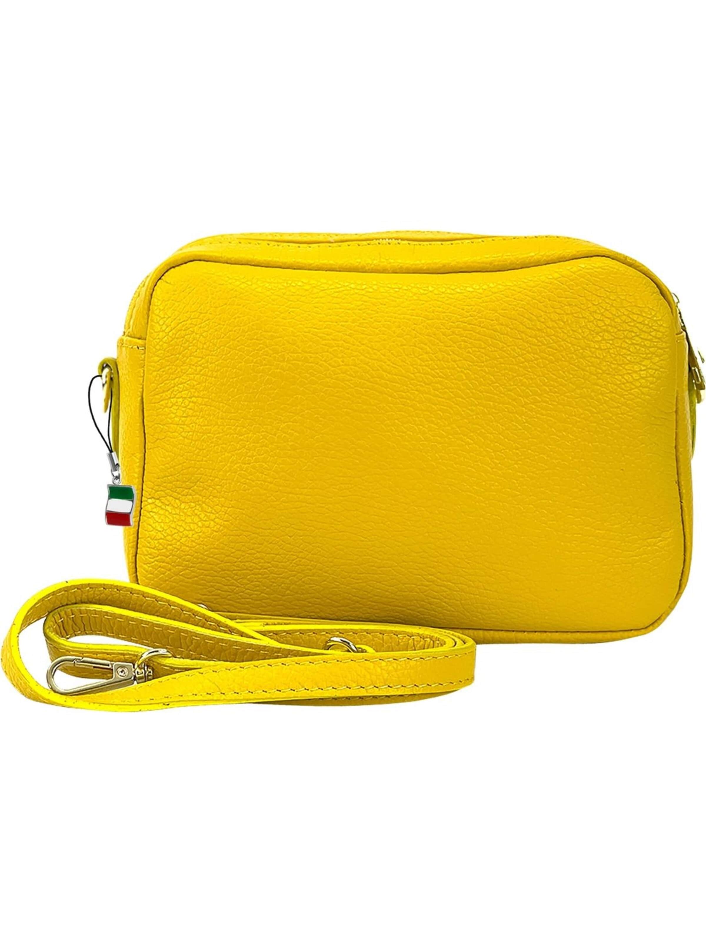 Borsa a spalla di Florence in giallo: frontale