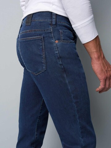 MEYER Slimfit Jeans 'M5' in Blauw