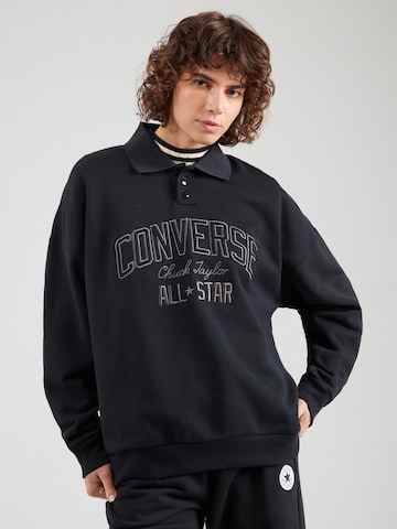 CONVERSE Sweatshirt in Zwart: voorkant