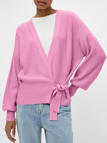 Geacă tricotată 'Violette' de la OBJECT pe roz
