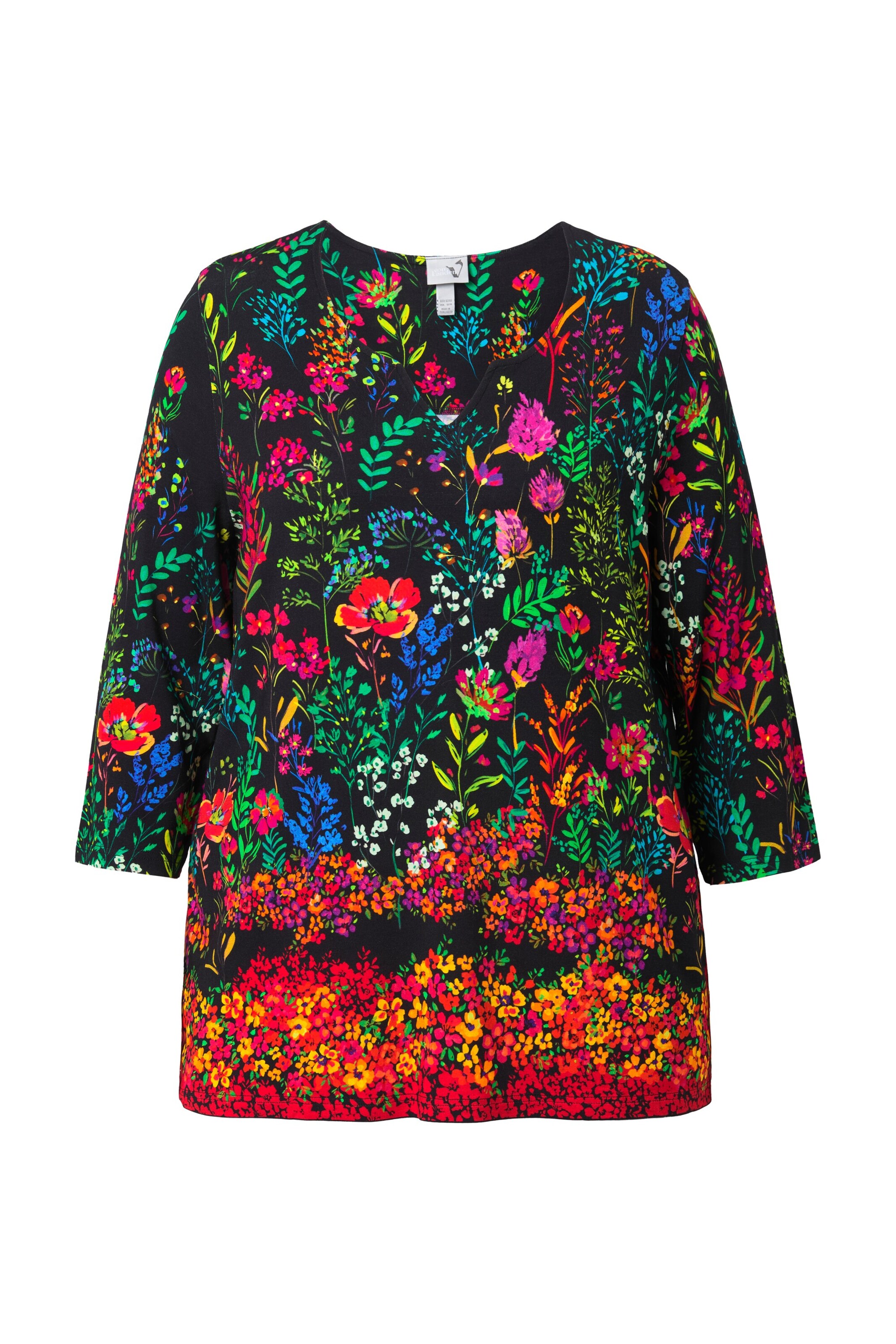 Ulla Popken Shirt in Schwarz: Vorderseite