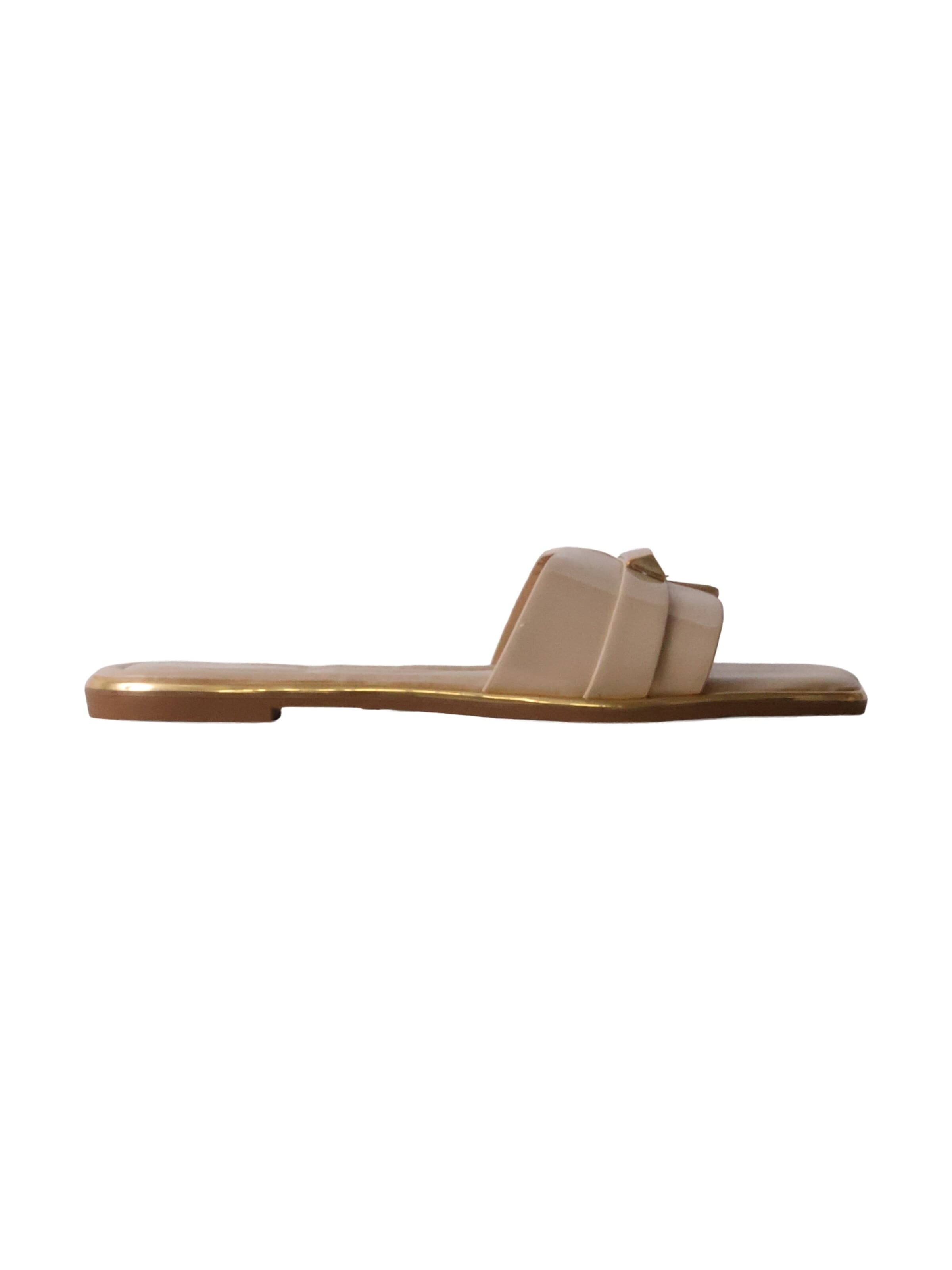 Super Mode - Zapatos abiertos 'Flache Pantoletten zum Hineinschlüpfen' en beige