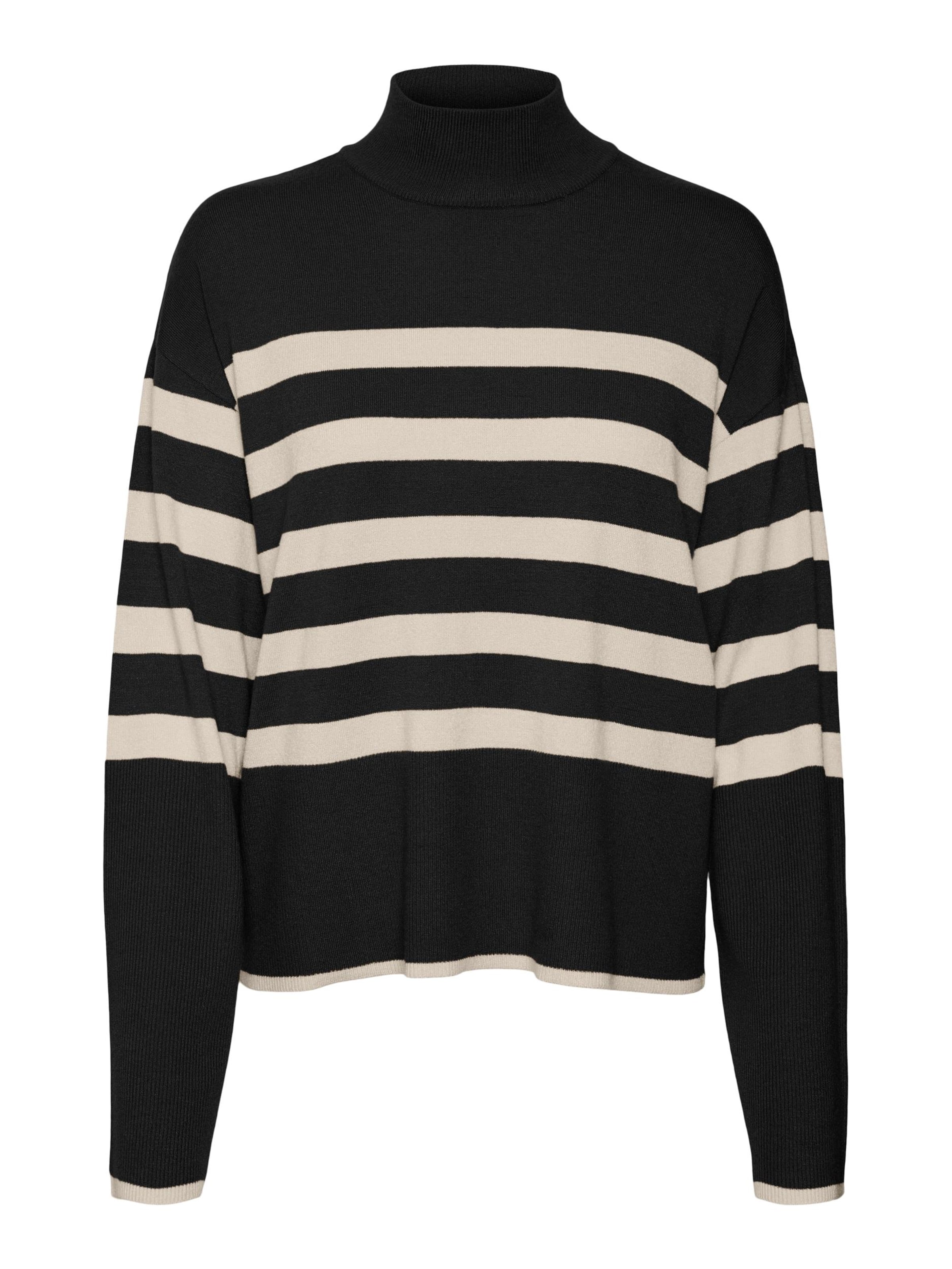 Pull-over 'Happiness' VERO MODA en noir : devant