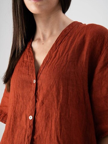MND Shirts 'Wild Linen' i rød