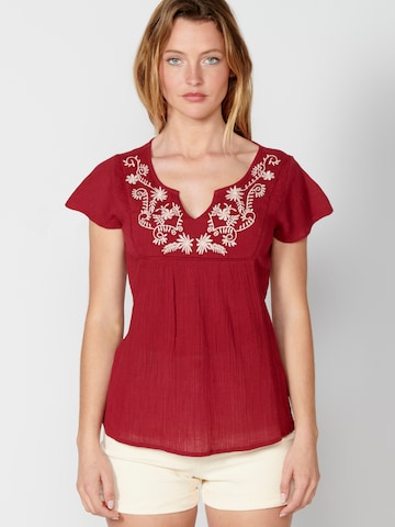 KOROSHI Shirt in Rood: voorkant