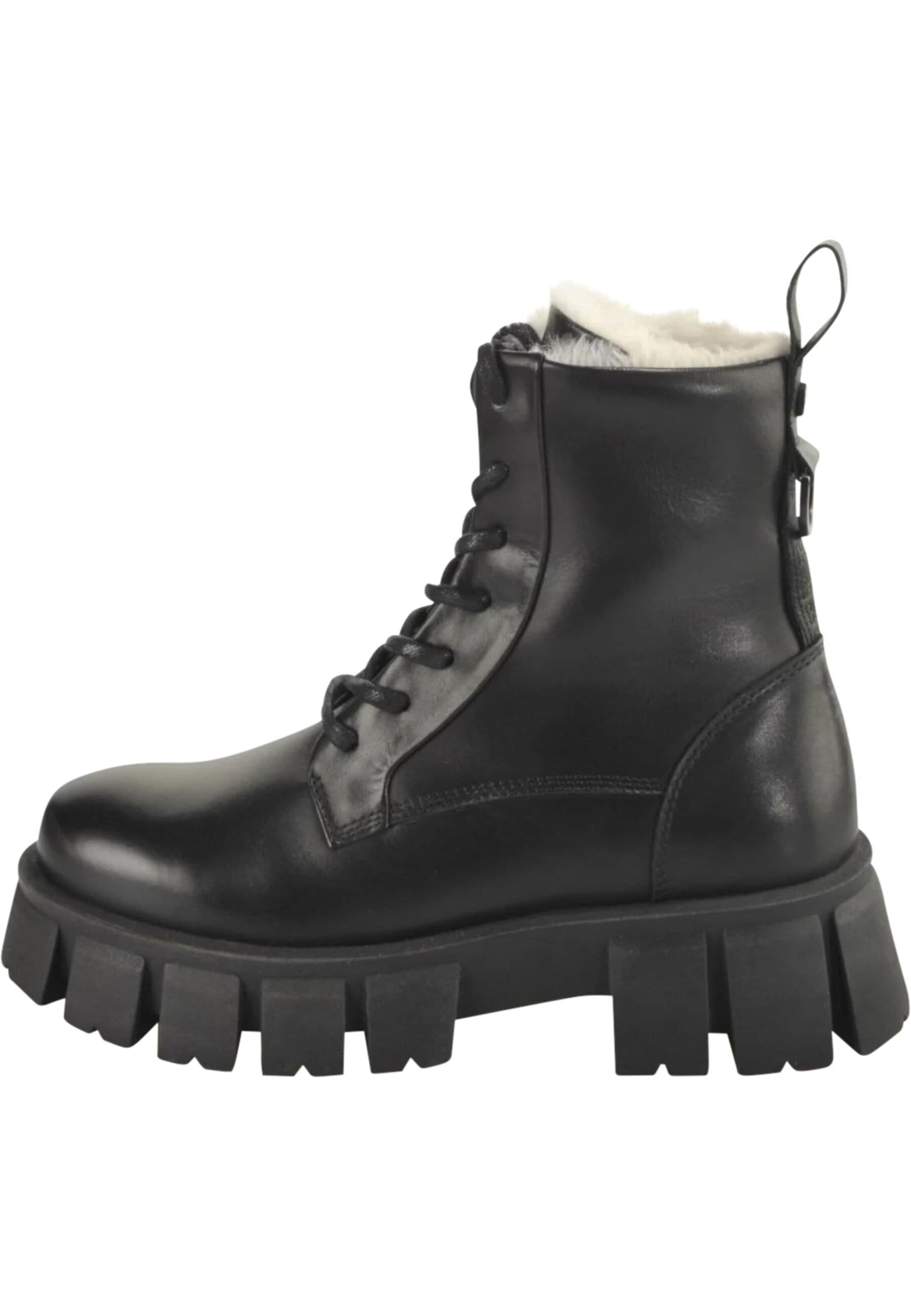 BUFFALO Lace-up bootie 'Escape' in Black: front