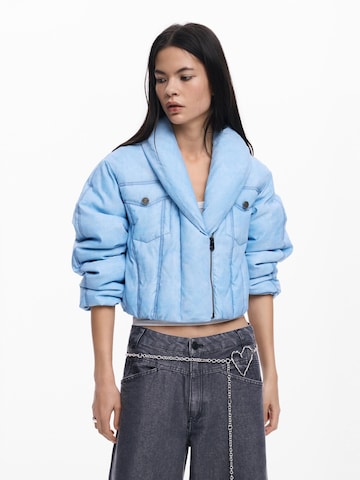 Desigual - Casaco meia-estação em azul: frente